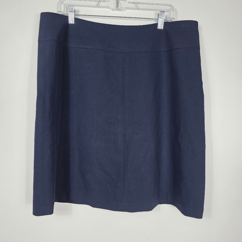 Tommy Hilfiger Navy Blue Knee‎ Length Skirt Size 16 Career Work Office